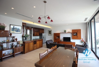 Lake view and spacious apartment for rent in Vu Mien st, Tay Ho, Ha Noi